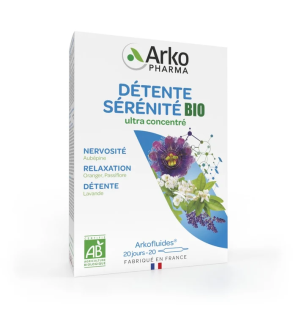 Arkopharma – Arkofluides BIO Détente – Sérénité, 20 ampoules