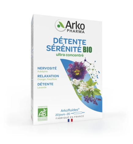 Arkopharma – Arkofluides BIO Détente – Sérénité, 20 ampoules