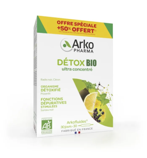 Arkopharma – Arkofluides Programme Détox Bio, 30 ampoules