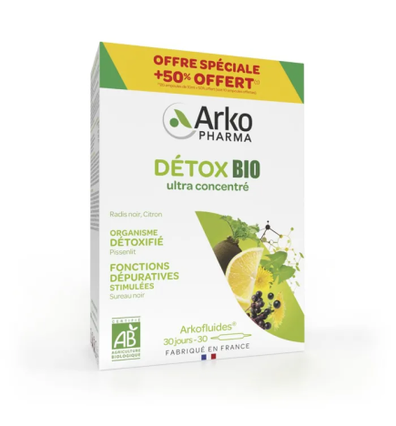 Arkopharma – Arkofluides Programme Détox Bio, 30 ampoules