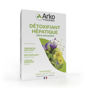 Arkopharma – Arkofluides Détoxifiant hépatique, 20 ampoules