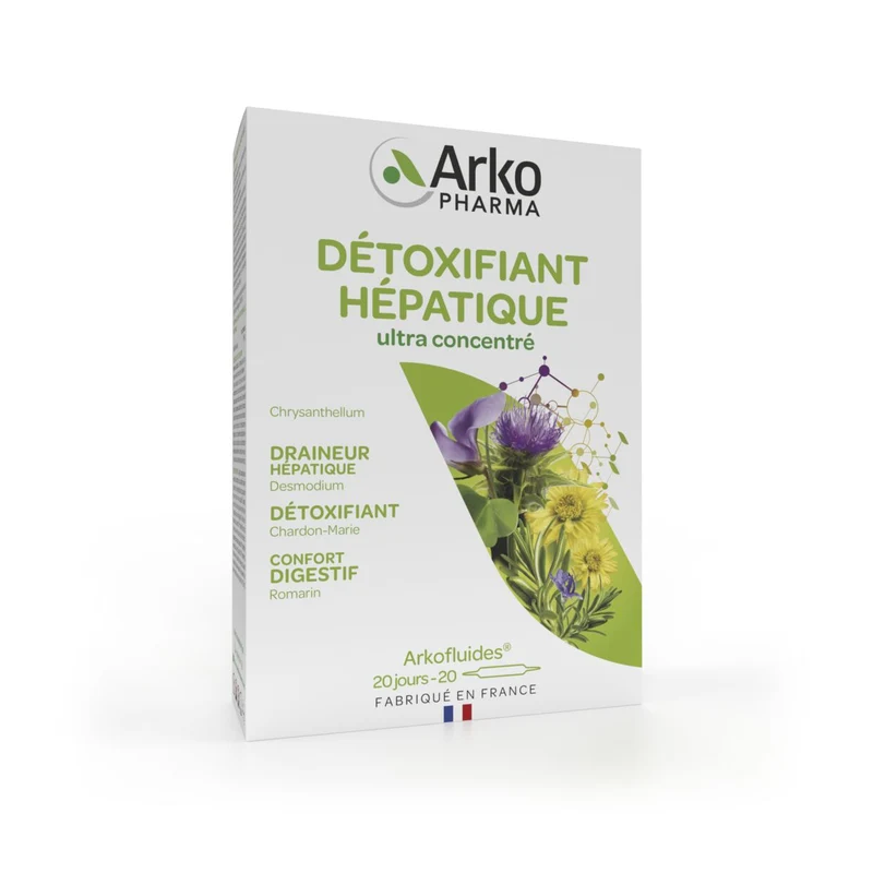 Arkopharma – Arkofluides Détoxifiant hépatique, 20 ampoules Arkopharma – Arkofluides Détoxifiant hépatique, 20 ampoules