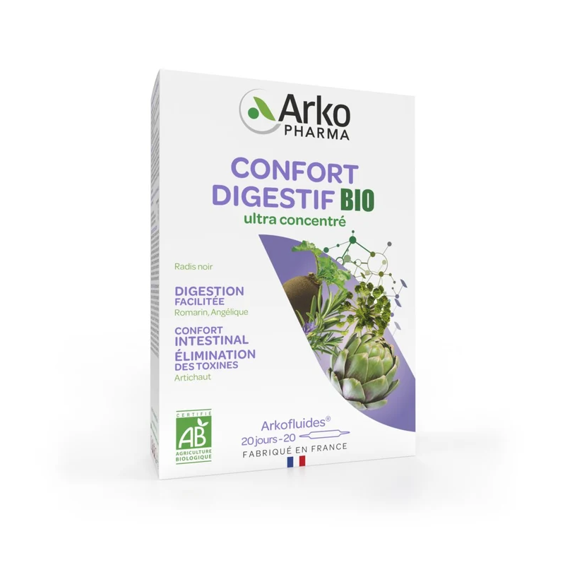 Arkopharma – Arkofluides BIO Confort Digestif, 20 ampoules
