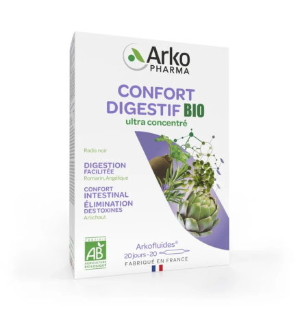 Arkopharma – Arkofluides BIO Confort Digestif, 20 ampoules