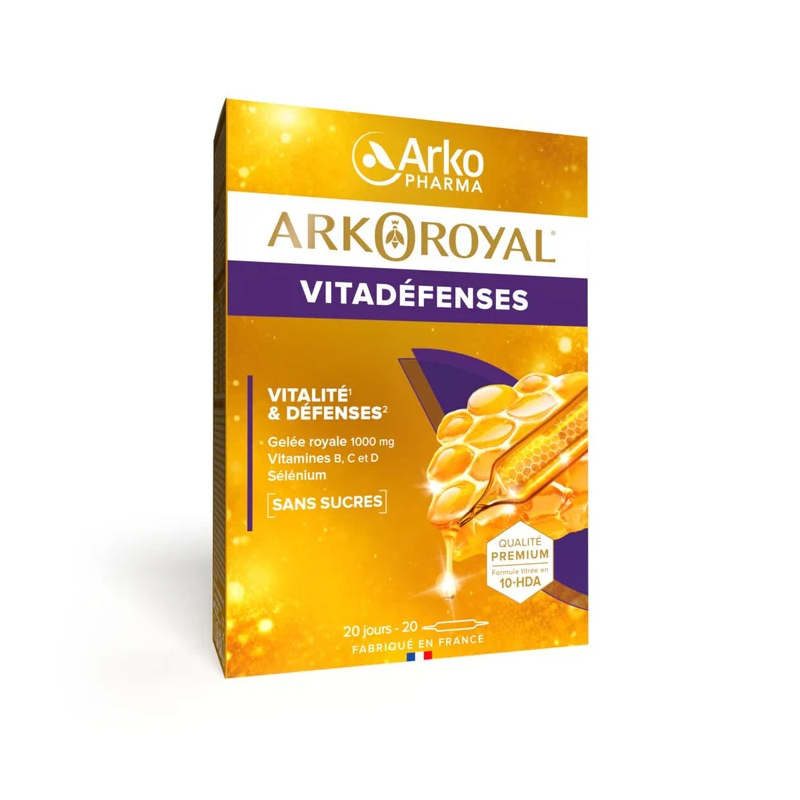 Arkopharma – Arkoroyal® Vitadéfenses, 20 ampoules de 10 ml Arkopharma – Arkoroyal® Vitadéfenses, 20 ampoules de 10 ml
