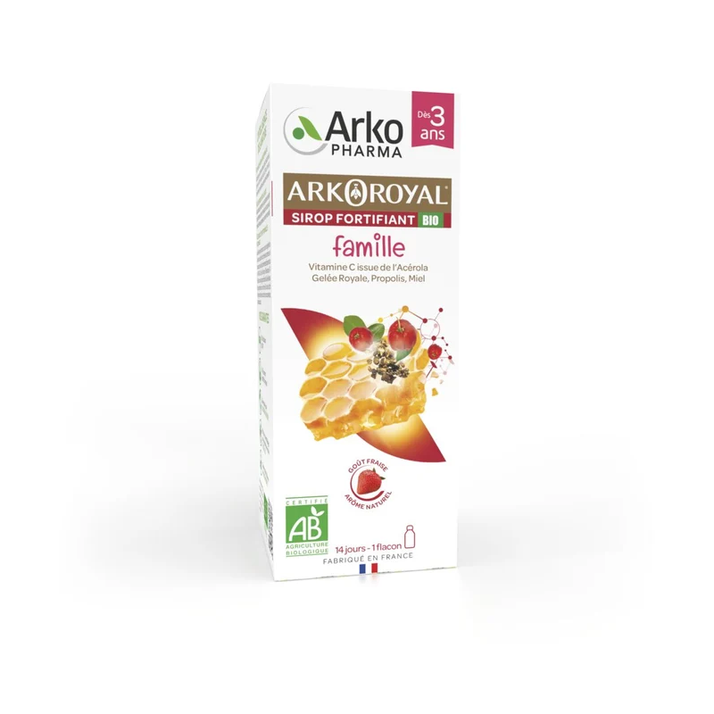Arkopharma – Arkoroyal® Sirop Fortifiant Famille BIO - Anti gaspillage, 140 ml