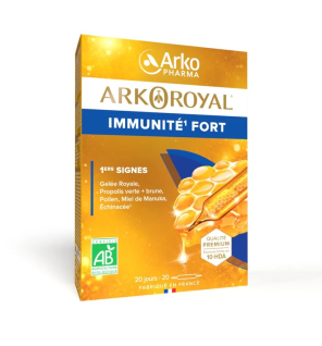 Arkopharma – Arkoroyal® Immunité Fort BIO, 20 ampoules de 10 ml