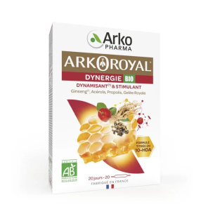 Arkopharma – Arkoroyal® Dynergie BIO, 20 ampoules de 10 ml