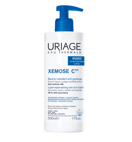 Uriage – Xémose C8+ Baume Relipidant Anti-Grattage, 500 ml