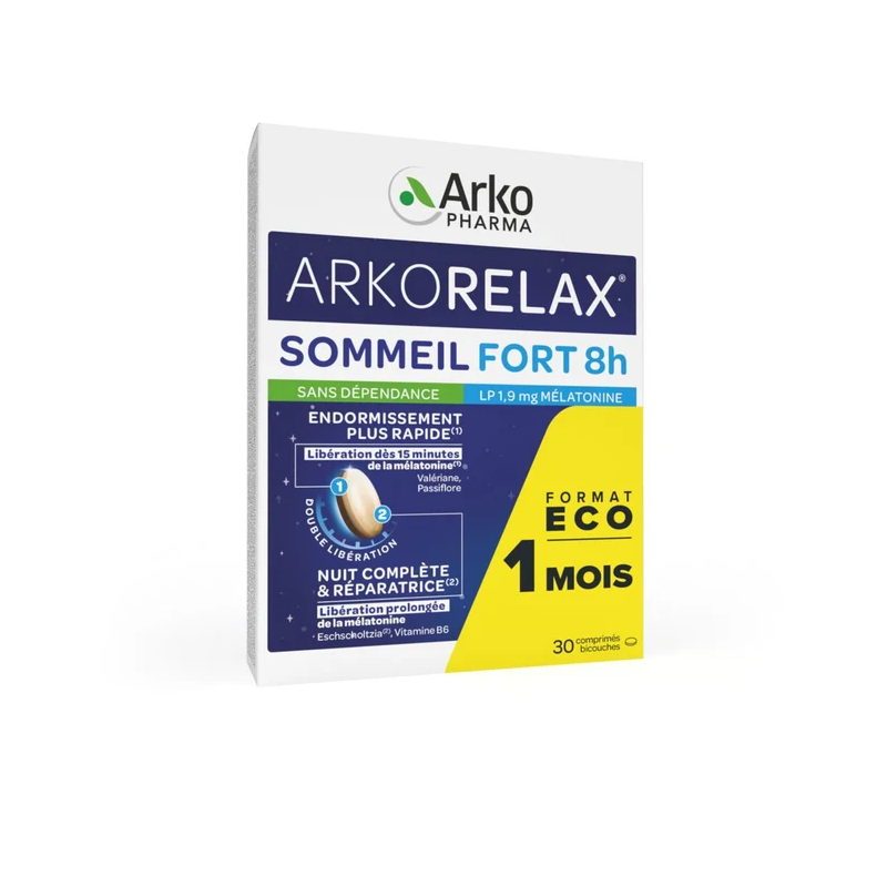 Arkopharma – Arkorelax Sommeil Fort 8H, 30 comprimés Arkopharma – Arkorelax Sommeil Fort 8H, 30 comprimés