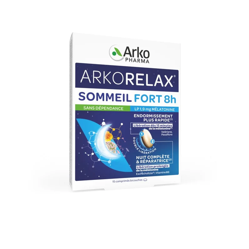 Arkopharma – Arkorelax Sommeil Fort 8H, 15 comprimés Arkopharma – Arkorelax Sommeil Fort 8H, 15 comprimés