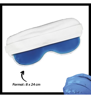 Actipoche – Masque Yeux et Tempes, coussin thermique gel 8 x 24 cm