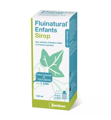Zambon – Fluinatural Enfants Sirop Toux Grasse et Sèche, 140 ml