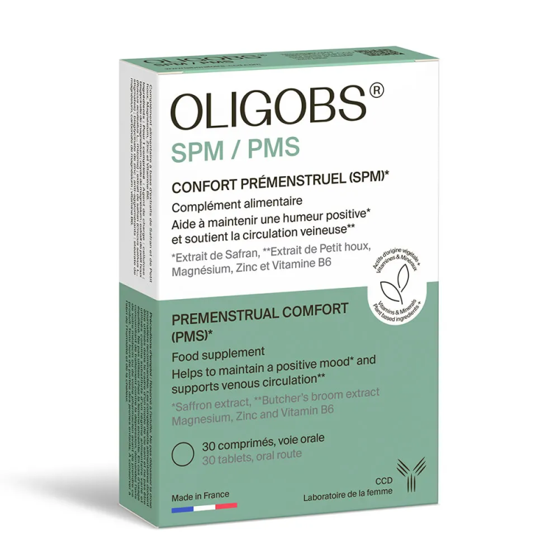 Laboratoire CCD – Oligobs SPM/PMS Confort Prémenstruel, 30 comprimés Laboratoire CCD – Oligobs SPM/PMS Confort Prémenstruel, 30 comprimés