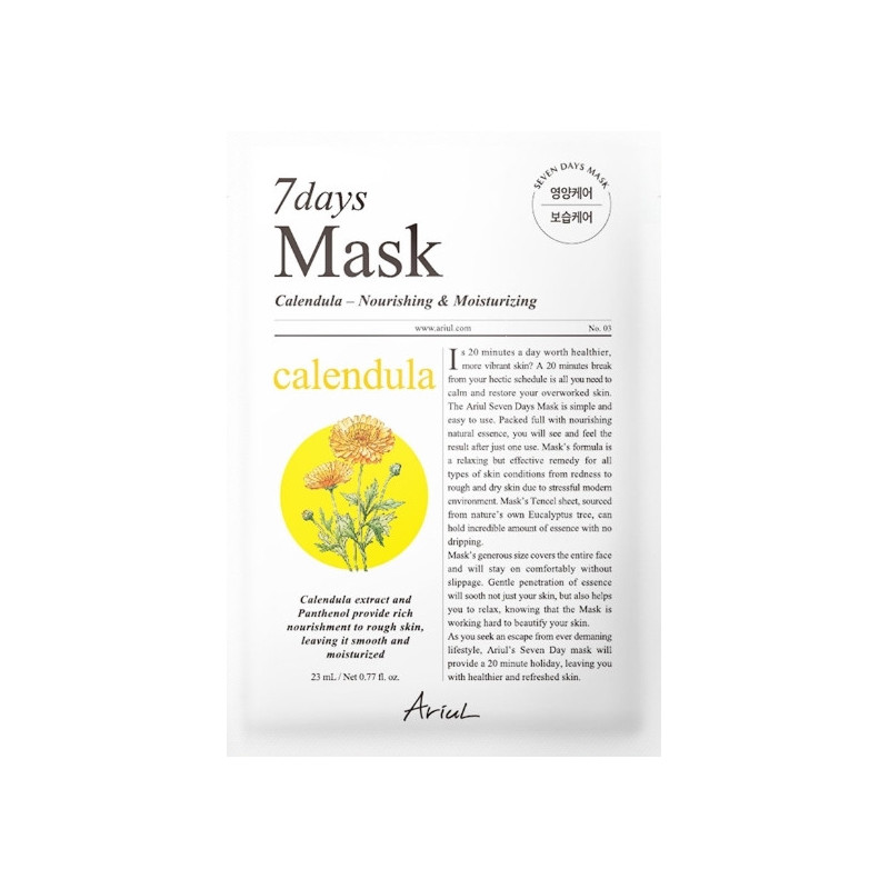 Ariul – Masque Calendula Nourrissant et Hydratant, 1 unité Ariul – Masque Calendula Nourrissant et Hydratant, 1 unité