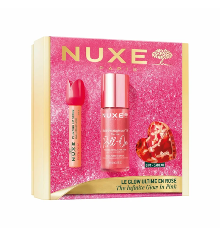 Nuxe – Coffret Noël Le Glow Ultime en Rose, 3 produits