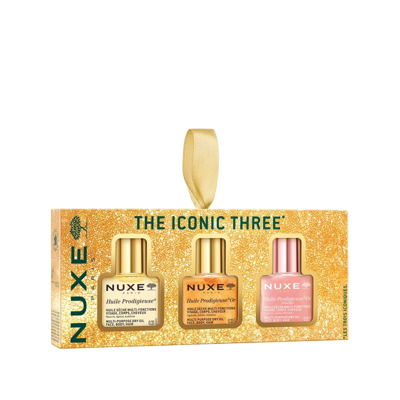 Nuxe – Coffret Noël Huile Prodigieuse Les Trois Iconiques, 3 produits