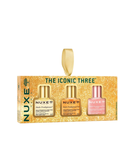 Nuxe – Coffret Noël Huile Prodigieuse Les Trois Iconiques, 3 produits