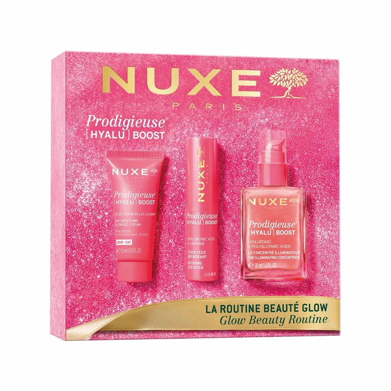 Nuxe – Coffret Noël Prodigieuse [HYALU] Boost La Routine Beauté Glow, 3 produits