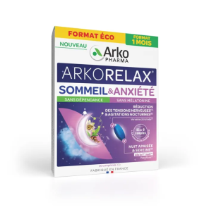 Arkopharma – Arkorelax Sommeil & Anxiété, 30 comprimés