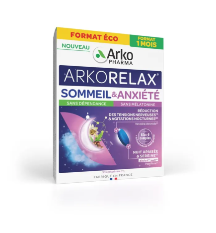 Arkopharma – Arkorelax Sommeil & Anxiété, 30 comprimés