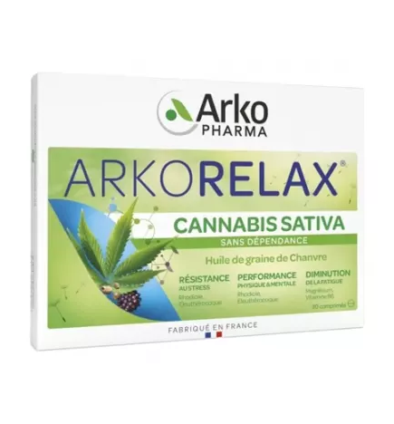 Arkopharma – Arkorelax Cannabis Sativa, 30 comprimés