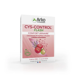 Arkopharma – Cys-Control Flash Confort Urinaire, 20 gélules et capsules