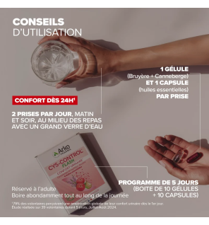 Arkopharma – Cys-Control Flash Confort Urinaire, 20 gélules et capsules