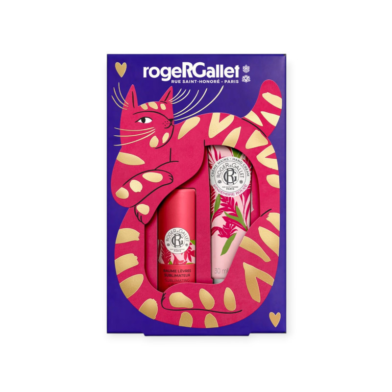 Roger & Gallet – Coffret Noël Gingembre Rouge Baume Lèvres & Crème Mains, 2 produits Roger & Gallet – Coffret Noël Gingembre Rouge Baume Lèvres & Crème Mains, 2 produits