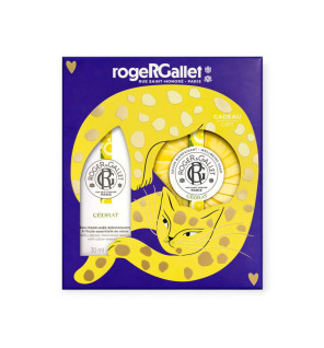 Roger & Gallet – Coffret Noël Cédrat Eau Parfumée Bienfaisante & Savon Bienfaisant, 2 produits