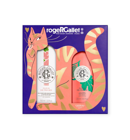 Roger & Gallet – Coffret Noël Fleur de Figuier Eau Parfumée & Lait Corps, 2 produits