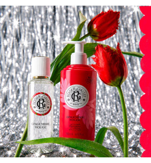Roger & Gallet – Coffret Noël Gingembre Rouge Eau Parfumée & Lait Corps, 2 produits