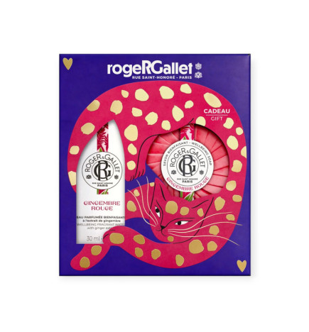 Roger & Gallet – Coffret Noël Gingembre Rouge Eau Parfumée & Savon, 2 produits