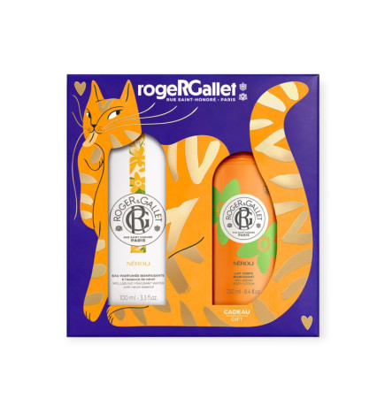 Roger & Gallet – Coffret Noël Néroli Eau Parfumée & Lait Corps, 2 produits