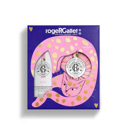 Roger & Gallet – Coffret Noël Rose Eau Parfumée & Savon, 2 produits
