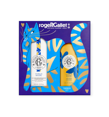 Roger & Gallet – Coffret Noël Vanille Soleil Eau Parfumée & Lait Corps, 2 produits