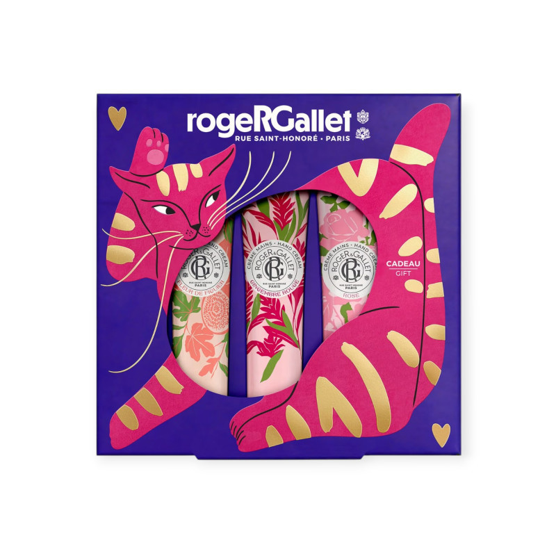 Roger & Gallet – Coffret Noël Trio Crèmes Mains Fleur de Figuier, Gingembre Rouge & Rose, 3 x 30 ml Roger & Gallet – Coffret Noël Trio Crèmes Mains Fleur de Figuier, Gingembre Rouge & Rose, 3 x 30 ml