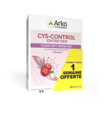 Arkopharma – Cys-Control Gélules Confort Urinaire, 60 gélules