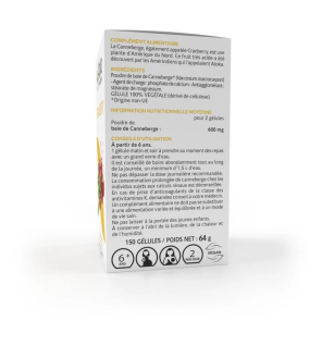 Arkopharma – Arkogélules Cranberry, 150 gélules