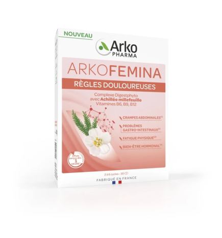 Arkopharma – Arkofemina Règles Douloureuses, 30 comprimés