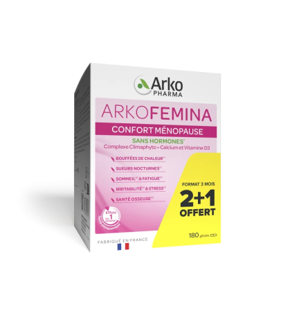 Arkopharma – Arkofemina Confort Ménopause, 2 mois + 1 mois offert