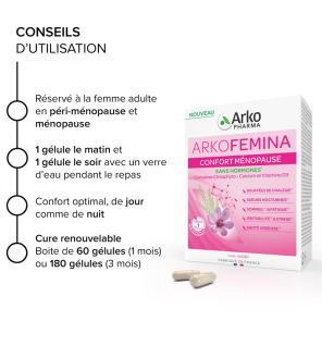 Arkopharma – Arkofemina Confort Ménopause, 2 mois + 1 mois offert