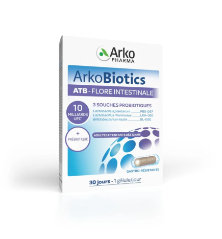 Arkopharma – ArkoBiotics ATB Flore Intestinale, 30 gélules