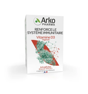 Arkopharma – Arkogélules Vitamine D3 Végétale, 90 gélules
