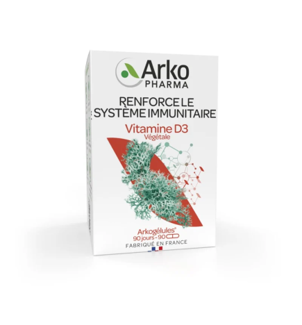 Arkopharma – Arkogélules Vitamine D3 Végétale, 90 gélules
