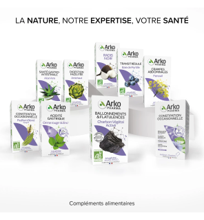 Arkopharma – Arkogélules Bio Charbon Végétal Activé, 80 gélules