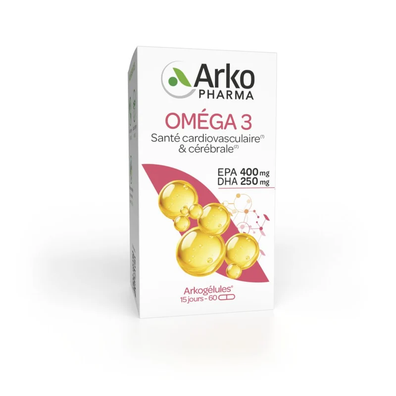 Arkopharma – Arkogélules Oméga 3, 60 capsules Arkopharma – Arkogélules Oméga 3, 60 capsules