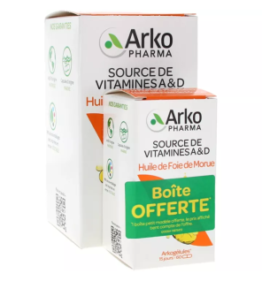 Arkopharma – Arkogélules Huile de Foie de Morue, 220 capsules + 60 offertes