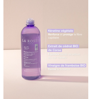 La Rosée – Shampoing Purifiant à la Kératine Végétale et au Cédrat Bio, 400 ml