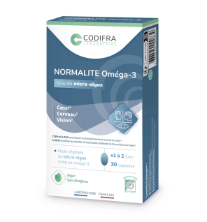 Codifra – Normalite Oméga-3 Végan, 30 capsules